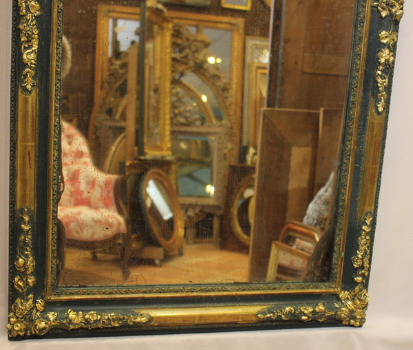 Rectangle Mirror Gold Leaf And Patina 67 x 121 cm