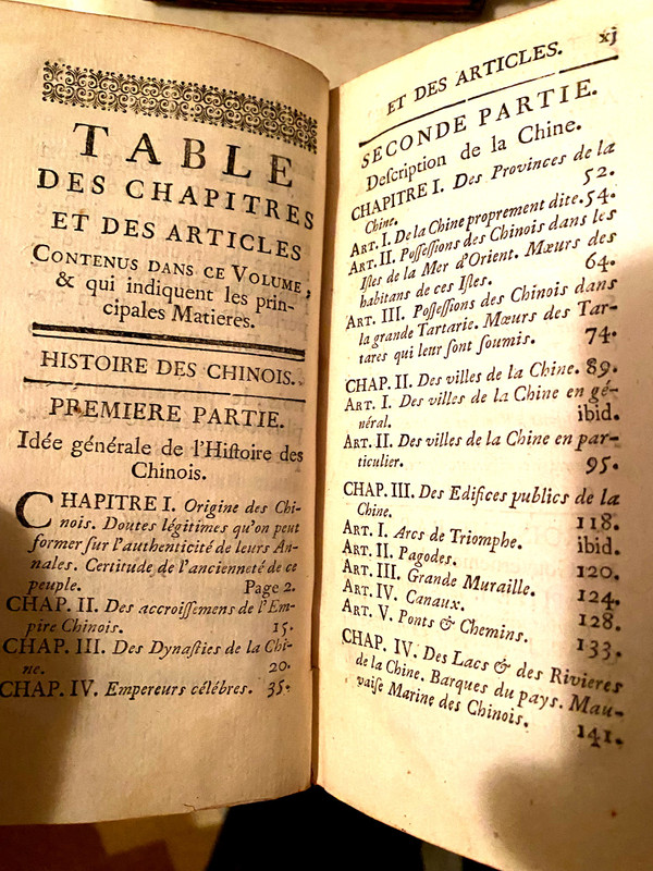 Two volumes in 12. In Paris 1755, From Rollin's Modern History containing the "Chinese and the Japanese".