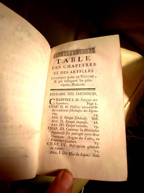 Two volumes in 12. In Paris 1755, From Rollin's Modern History containing the "Chinese and the Japanese".