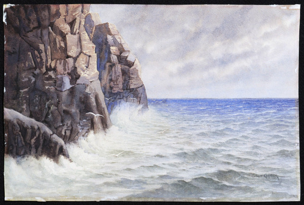 Gilbert GAUTIER, Rocky coast hit by the swell