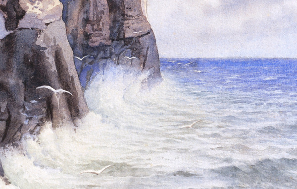 Gilbert GAUTIER, Rocky coast hit by the swell