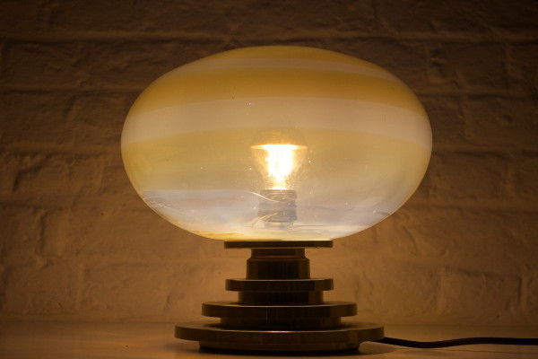 Doria Opalescent Blown Glass Lamp.