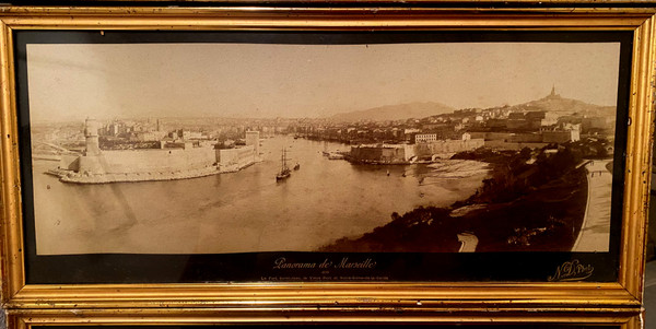 Große, in Sepia gerahmte Fotografien, signiert N. D. Foto: Marseille, Lyon, Nizza und Monaco, 19. Jahrhundert