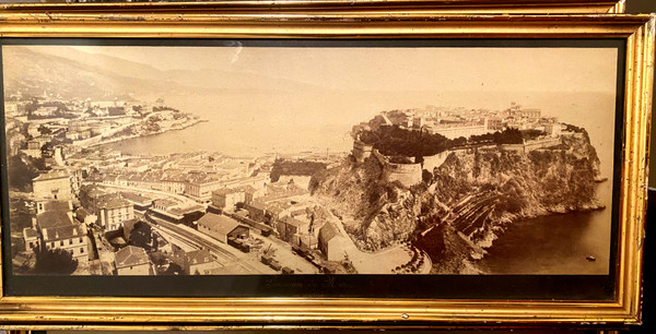 Große, in Sepia gerahmte Fotografien, signiert N. D. Foto: Marseille, Lyon, Nizza und Monaco, 19. Jahrhundert