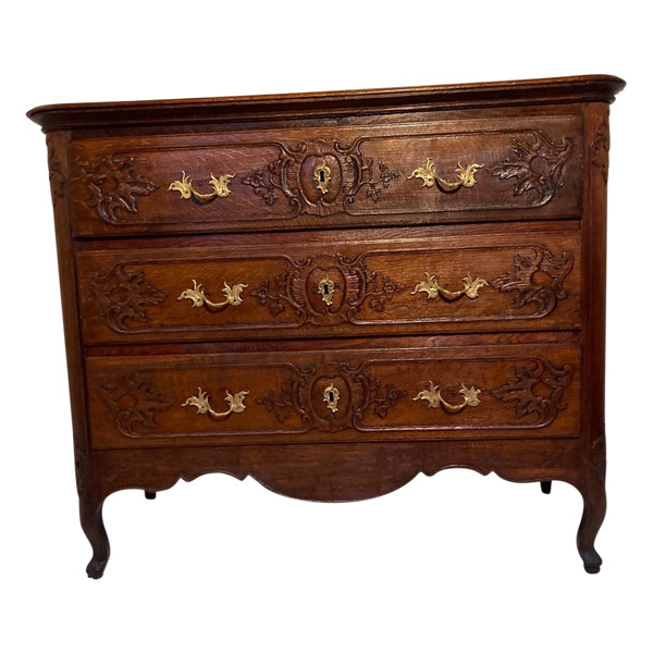 Louis XV chest of drawers Late 18th Liège oak (special price currently on request)