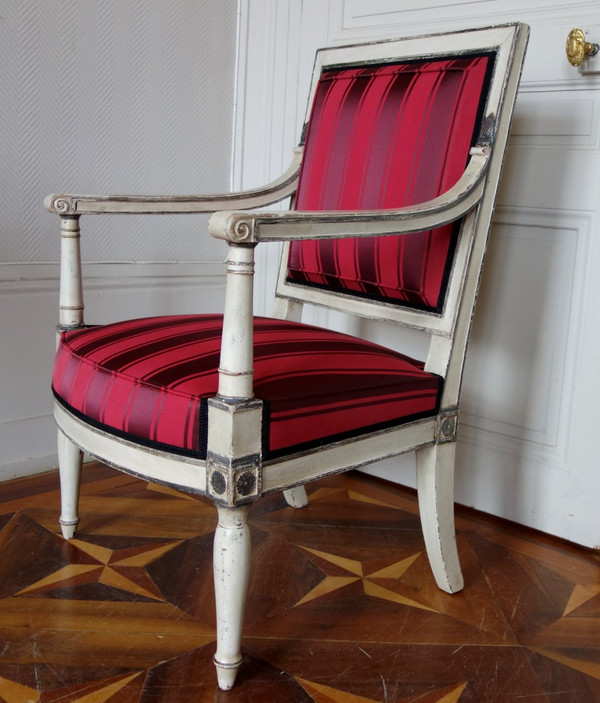 2 Imperial Empire Armchairs For The Tuileries And Fontainebleau Attributed To Jacob Desmalter