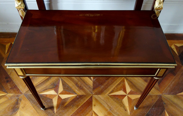 Louis XVI Period Game Table In Mahogany, Ebony And Lemon Tree, Late 18th Century