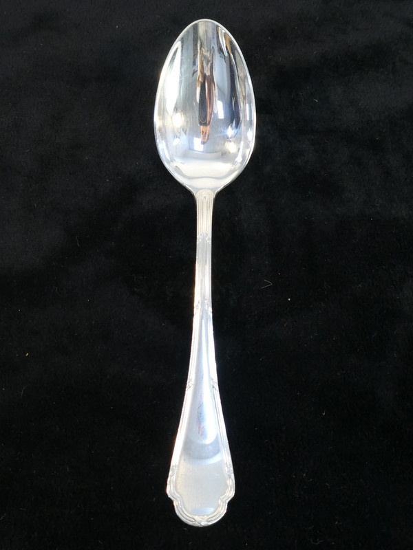 ERCUIS 12 large silver-plated spoons, TRIANON model