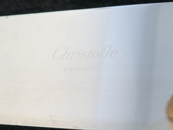 CHRISTOFLE Carving service in silver metal model SPATOURS