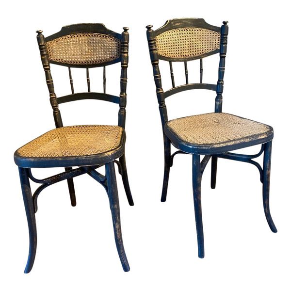 Paire De Chaises Style Thonet Des Années 1900  Patine