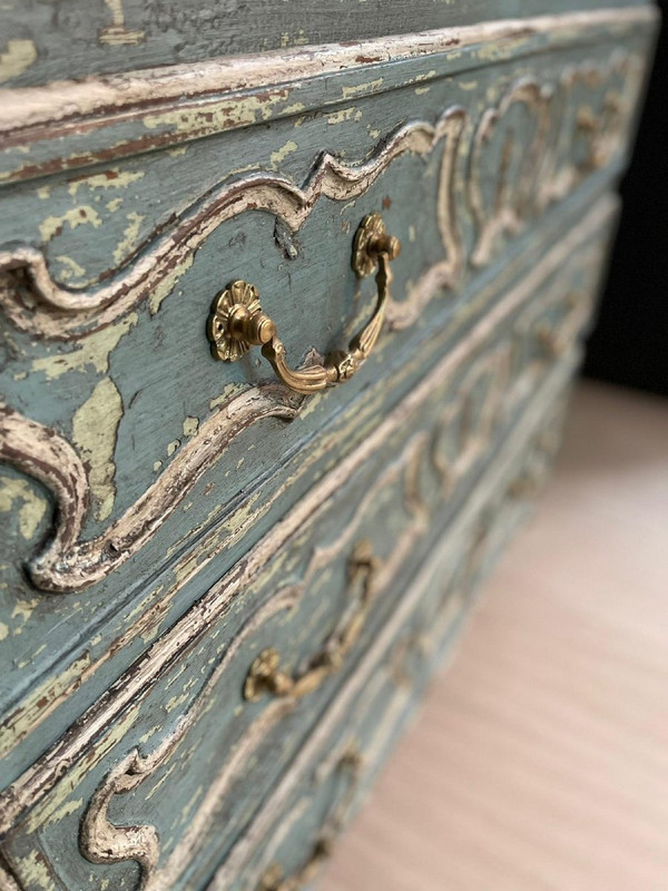 Louis XV Patinated Commode Dating 19th Century 3 Drawers