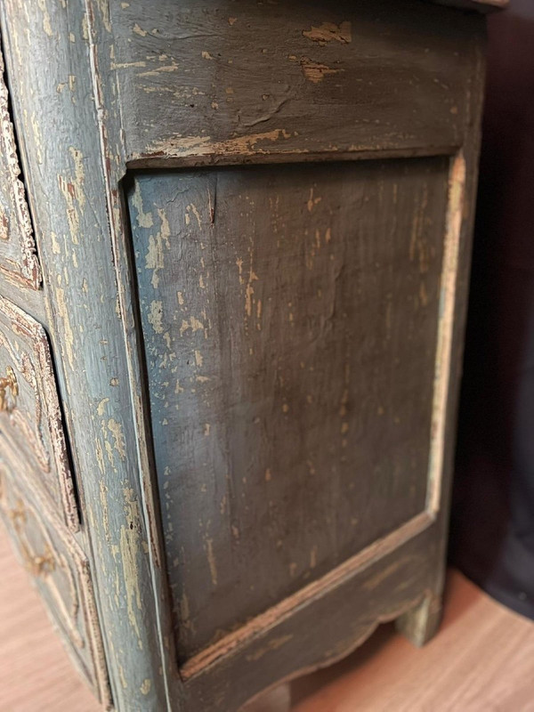 Louis XV Patinated Commode Dating 19th Century 3 Drawers