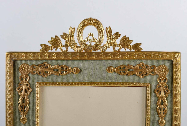 A pair of late 19th century gilded bronze photo frames