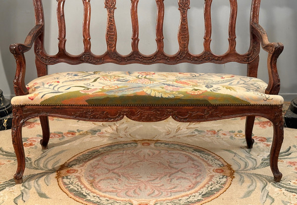 Regency Period Molded and Carved Wood Bench Circa 1720