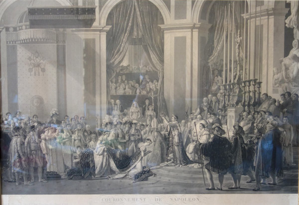 Grande Gravure Empire :  Le Sacre De Napoléon Empereur - 94,5 X 119cm