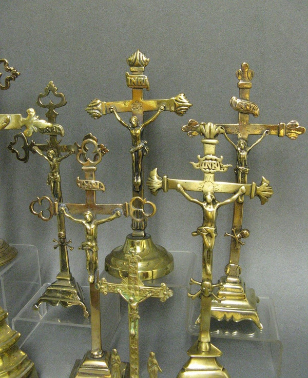 Collection Of Eight Crucifixes 17th/18th.