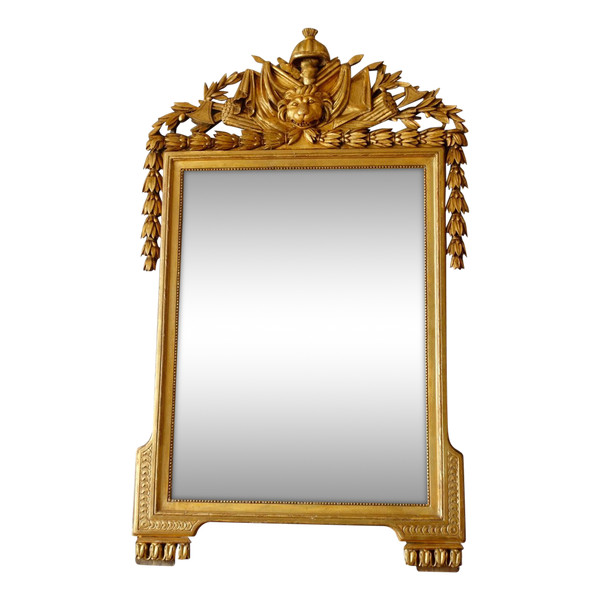 Grand Miroir Aux Attributs d'Hercule - Carved and gilded wood - Louis XVI period