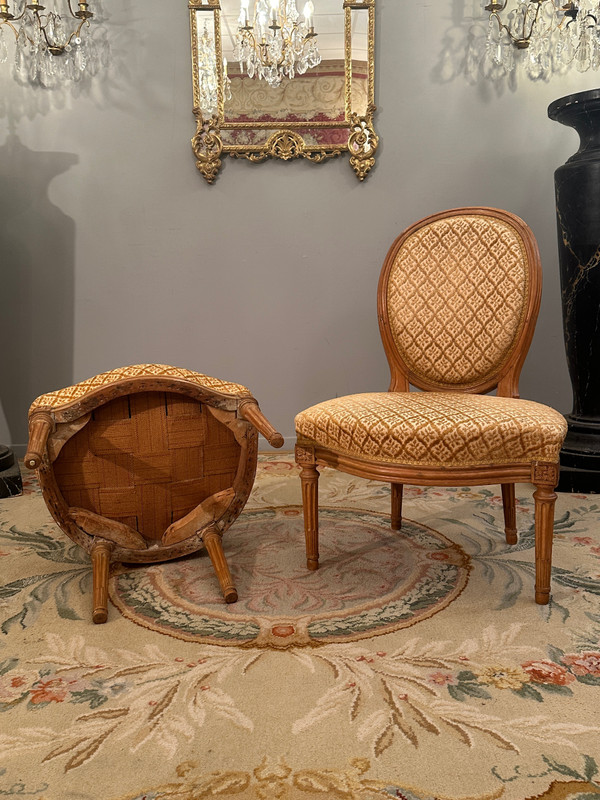 Georges Jacob, Suite De Deux Chaises d'Epoque Louis XVI Estampillées XVIIIème