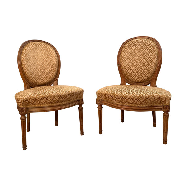 Georges Jacob, Suite De Deux Chaises d'Epoque Louis XVI Estampillées XVIIIème