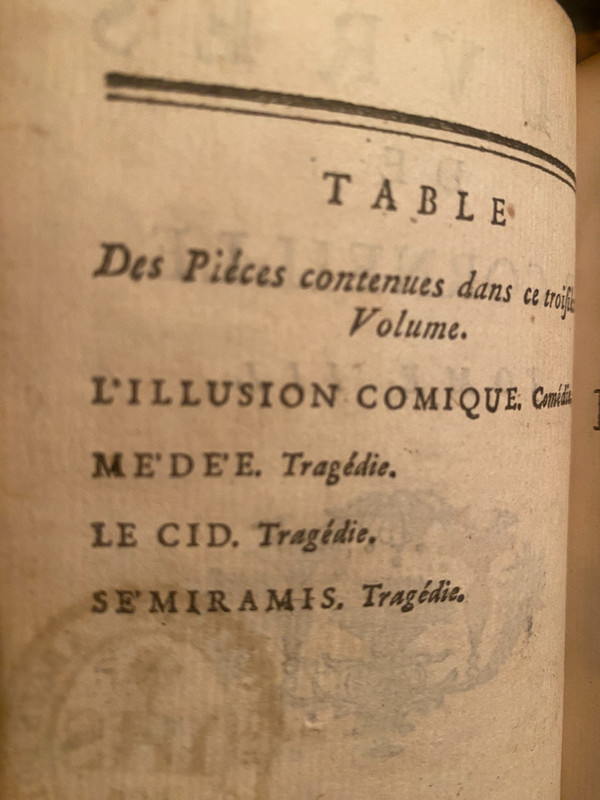  Rare ensemble complet de10 beaux volumes reliures baroques Oeuvres de P. Corneille . A Paris chez Savoye 1758