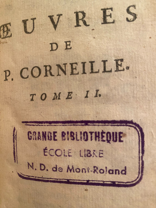  Rare ensemble complet de10 beaux volumes reliures baroques Oeuvres de P. Corneille . A Paris chez Savoye 1758