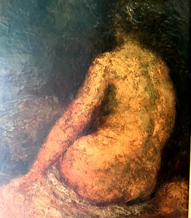  Very beautiful Study of a nude woman seen from behind Oil on canvas early 20th School of Marseille follower of Monticelli around 1925