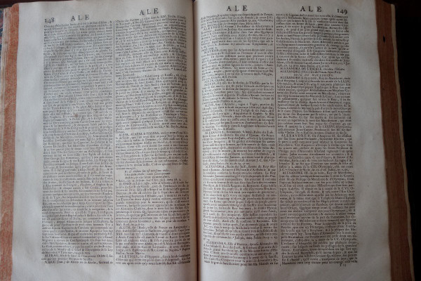 Dictionnaire Historique Moreri 4 Volumes In Folio édition De 1707 à Belle Reliure  - époque Louis XIV