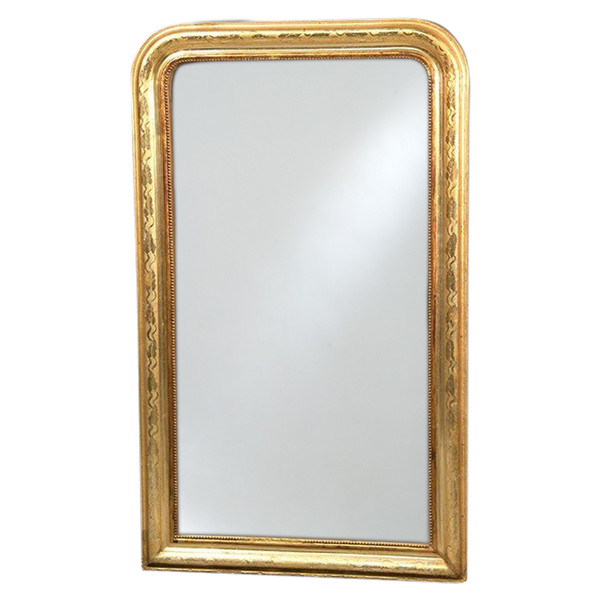 Miroir Louis Philippe En Bois Doré (83 X 138 Cm)