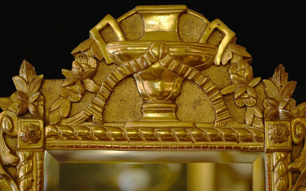 Gilded Wooden Mirror, 19th Century (86 X 54 Cm)