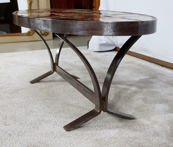 Ceramic and Metal Coffee Table - 1970