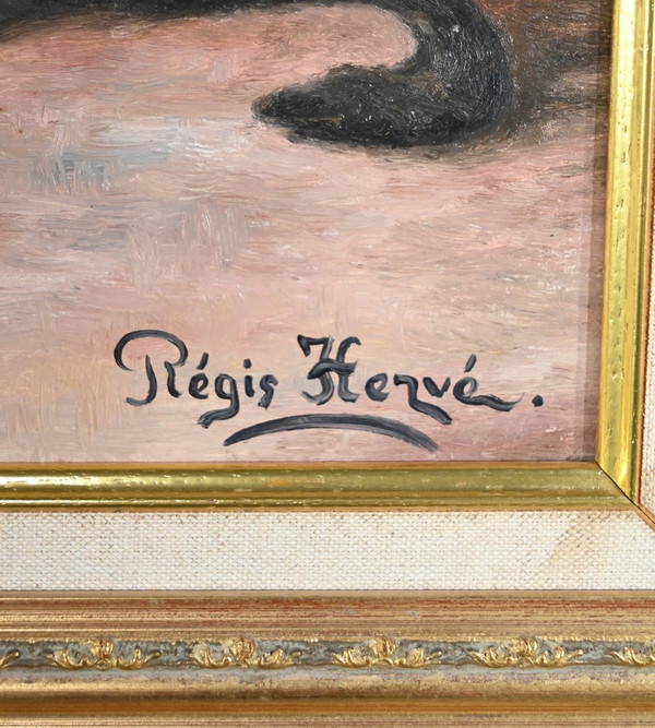 Huile sur Toile, signée R.Hervé – 2ème partie XXe