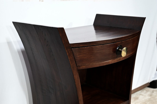 Art Deco bedside table in solid oak - 1930