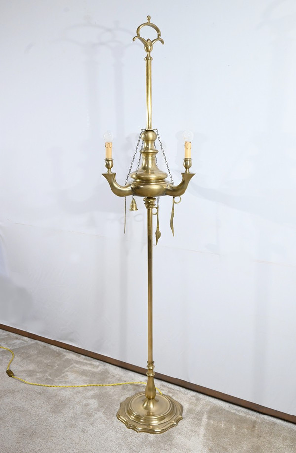 Lampada da terra in bronzo dorato - Fine XIX secolo