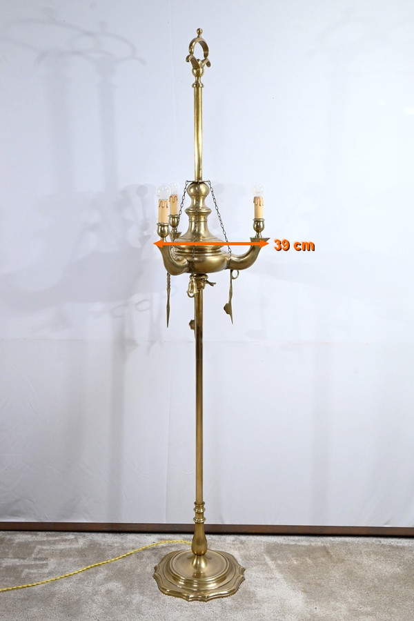 Lampada da terra in bronzo dorato - Fine XIX secolo