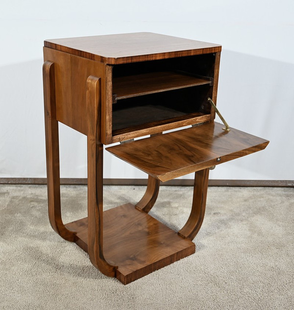 Small Art Deco walnut table - 1930