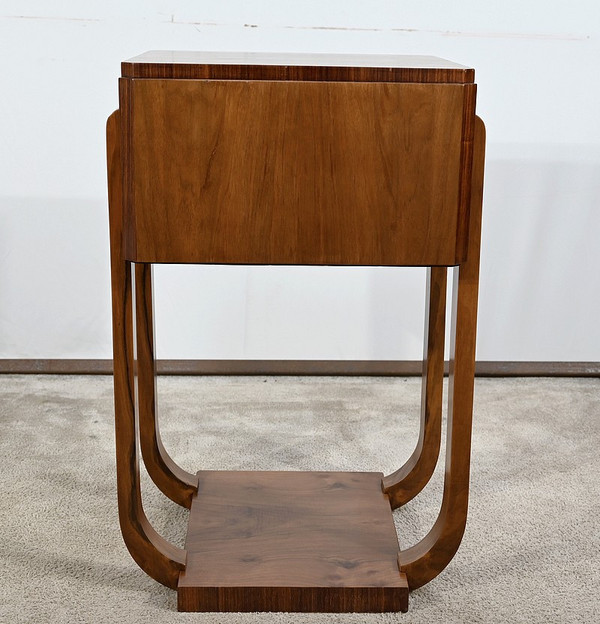 Small Art Deco walnut table - 1930