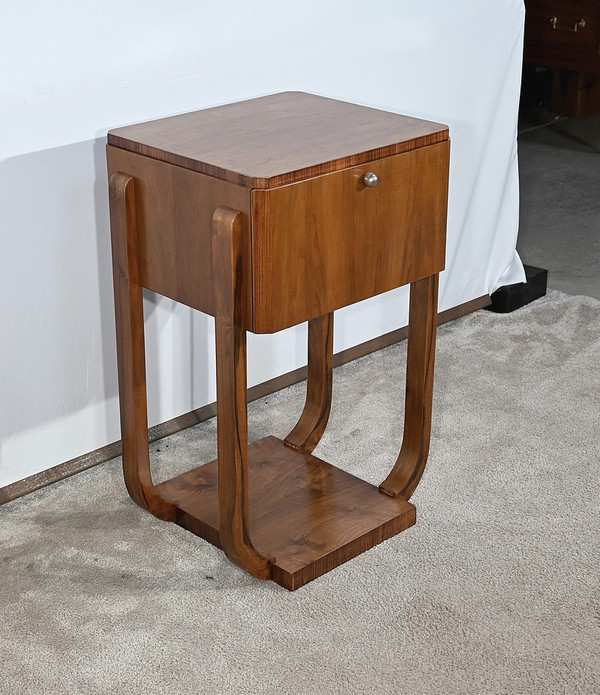 Small Art Deco walnut table - 1930