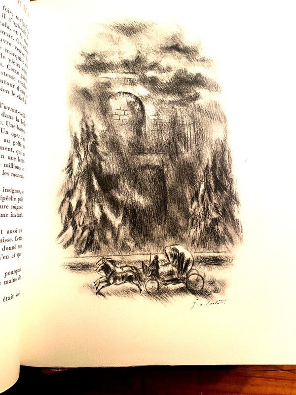 "La Chartreuse de Parme" de Stendhal en deux volumes Gd in 4  , sous emboitage illustrée de J.-A. Carlotti , édition Bordas Paris 1946