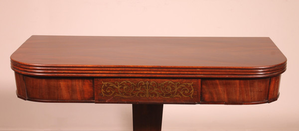 Console Or Games Table In Mahogany - Regency Period