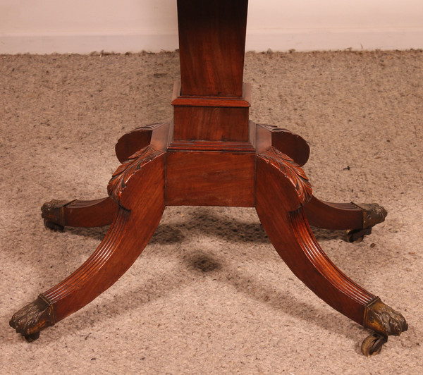 Console Or Games Table In Mahogany - Regency Period