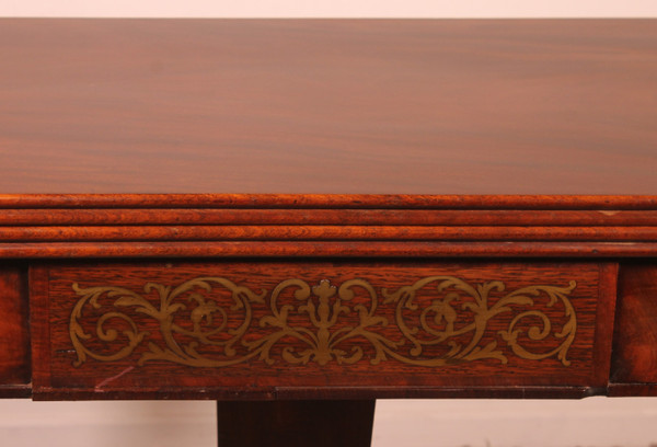 Console Or Games Table In Mahogany - Regency Period