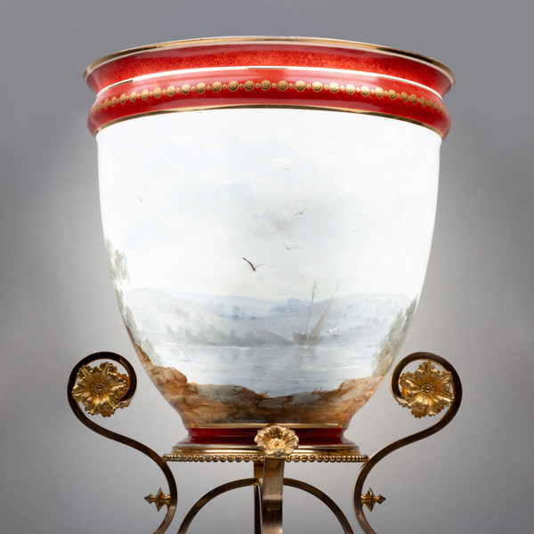 Opaline Vase by Baccarat, Dated 1869