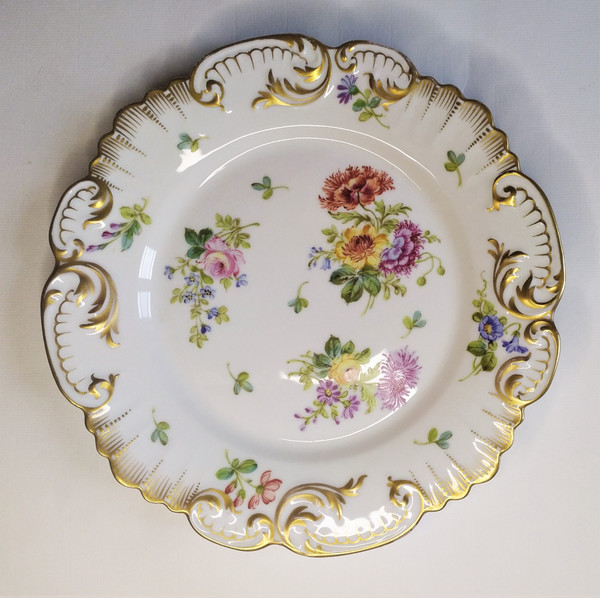 Assiettes  En Porcelaine Peinte  Golse  Limoges