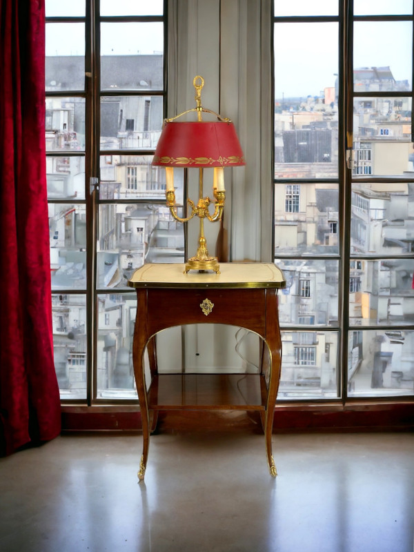 LOUIS XV STYLE LIVING ROOM SIDE TABLE STAMPED “J.VAITTY” IN WALNUT