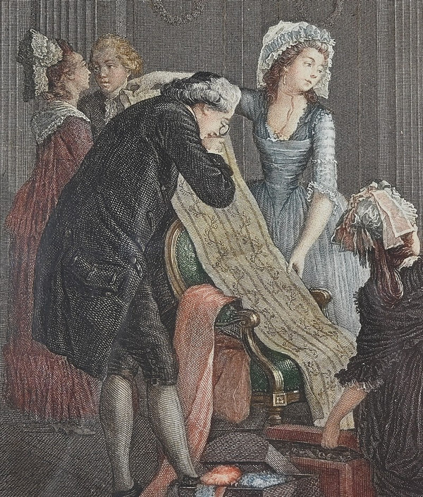 Paire d’Importantes Gravures en Couleur, J.M Moreau Le Jeune et N. De Launay – 1900