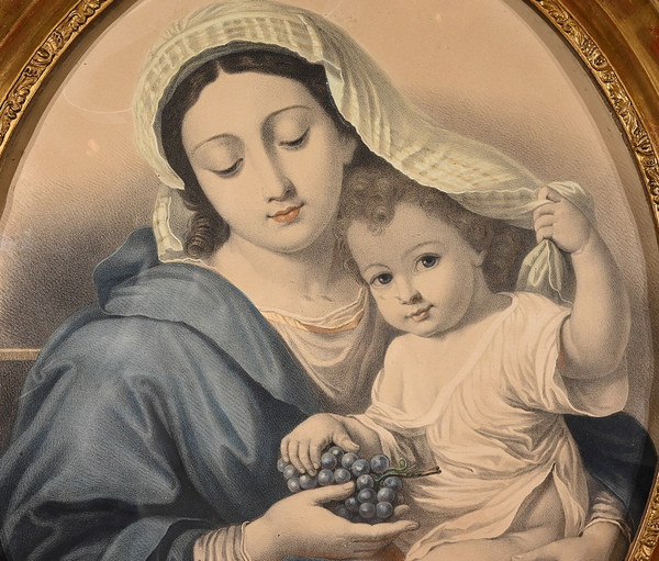 Pair of Important Engravings “The Immaculate Conception” – Late 19th Century