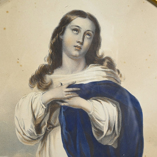 Pair of Important Engravings “The Immaculate Conception” – Late 19th Century