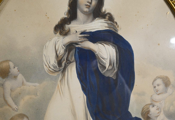 Pair of Important Engravings “The Immaculate Conception” – Late 19th Century