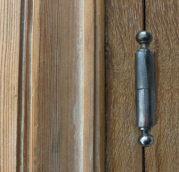 Two Old Communication Doors Late 19th Century In Oak With Their Frame