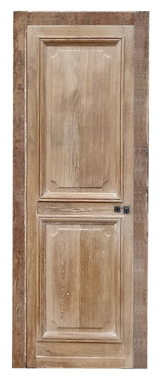 Two Old Communication Doors Late 19th Century In Oak With Their Frame